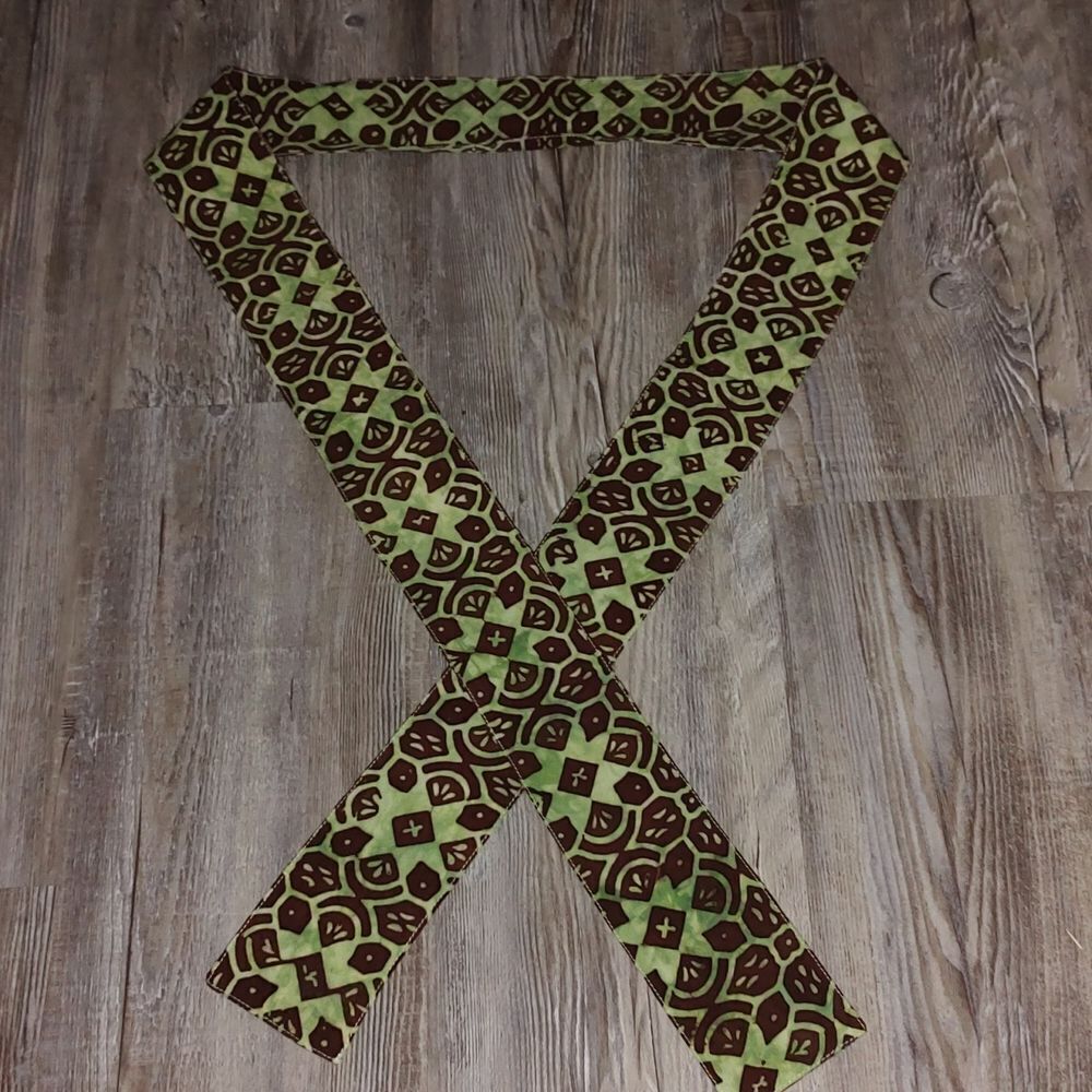 Green and brown 67" sash